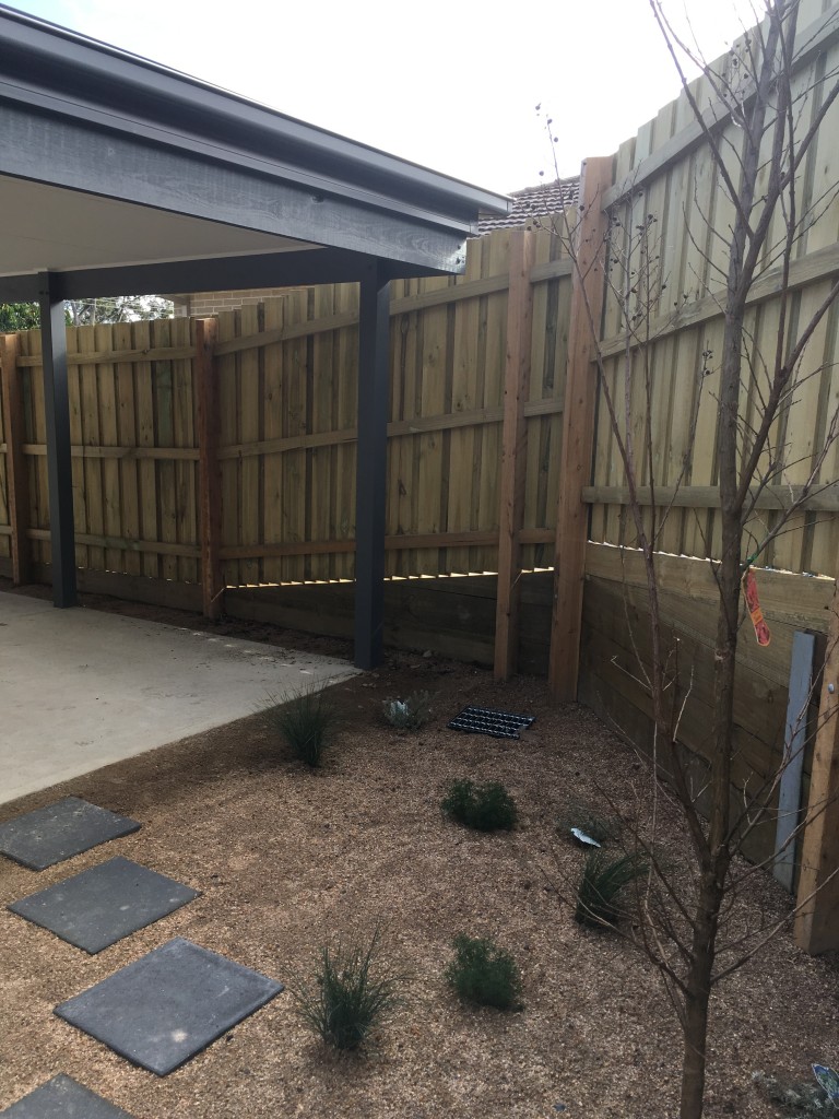 2016 New Carport fence and garden